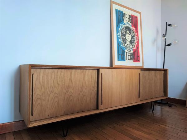 -Grande cassettiera in rovere chiaro Fiska