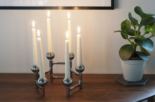 Candelabro cromato Hexabal