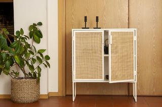 Credenza in metallo e vimini Lautalie