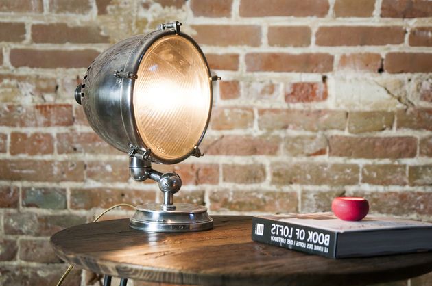 Lampada a faretto argentata XXL