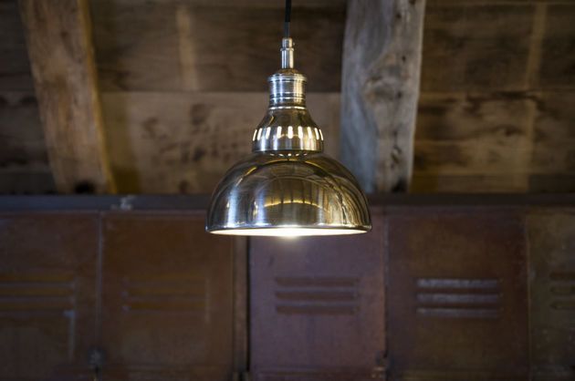 Lampada a sospensione argentata Olonne