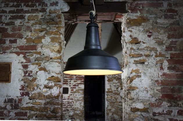 Lampada sospesa in metallo nero Black Factory