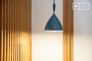 Lampada a sospensione blu petrolio Dokka