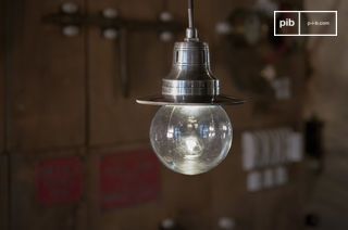 Lampada sospesa in metallo argentato Charlie