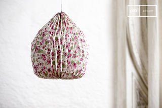Lampadario origami a fiori