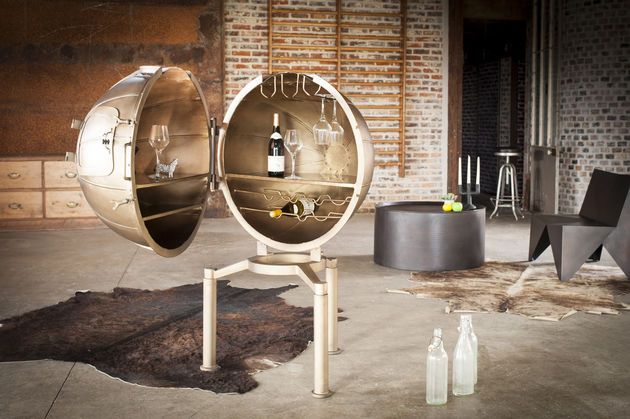 Minibar globo Jules Verne