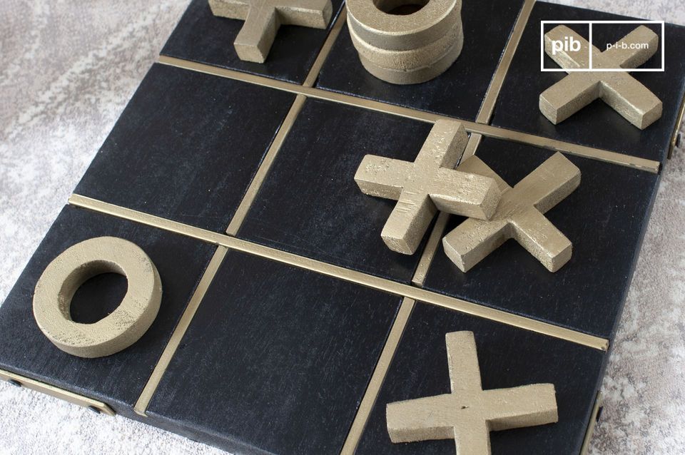 Gioco tic-tac-toe in legno, trasportabile per grandi e piccini