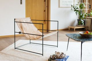 Poltrona sospesa in pelle Casperünd