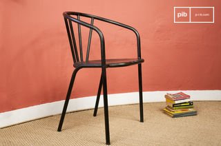 Sedia metallica nera Brienon