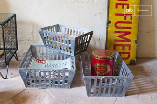 Set di Tre Ceste metalliche