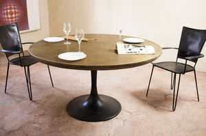 Tavolo rotondo in ottone Liverpool